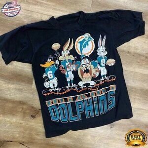 NFL Miami Dolphins Looney Tunes Shirt Unisex Cotton Reprint